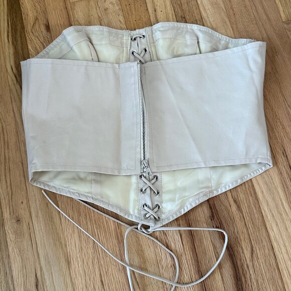 NWT Peppermayo Faux Leather Bustier Corset Top - Picture 3 of 4